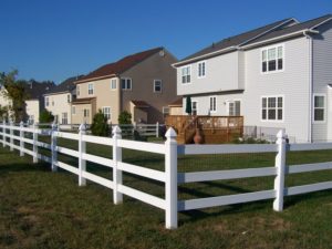 Vinyl Paddock in Backyard