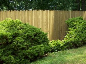 Wood Stockade Fence